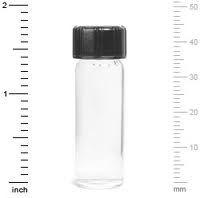 Glass Specimen Vial with Closure, 1 Dram, Package of 12,  GSV1