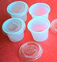 Semiclear ™ Rearing Cups with Lids, 1 oz. - 250 cups/lids (RC100)