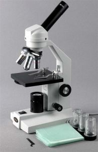 Basic Student  Microscope High Power Compound, Color Coded Objectives, MS201