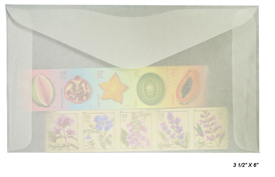 4 Glassine Envelopes, 3 1/4'' x 4 7/8'' - Qty: 1000, GE4