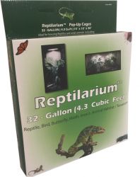 Reptilarium TM - Pop-Up  Reptile / Butterfly Cage, 32 -Gallon  (4.3 Cu Ft),  15 x 15 x 30-inch, REP32  